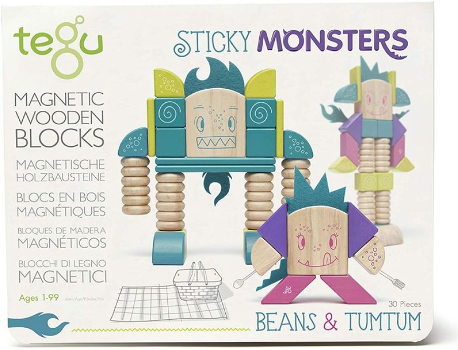 Tegu Sticky Monsters Frijoles Y Tumtum - Tegu | Imanes, Libros Magneticos Y Juegos Magneticos