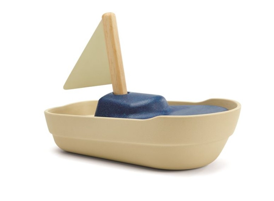 Plan Toys Barco De Vela Grande De 21 Cm - Plan Toys | Barcos, Juguetes Para El Agua Y La Playa