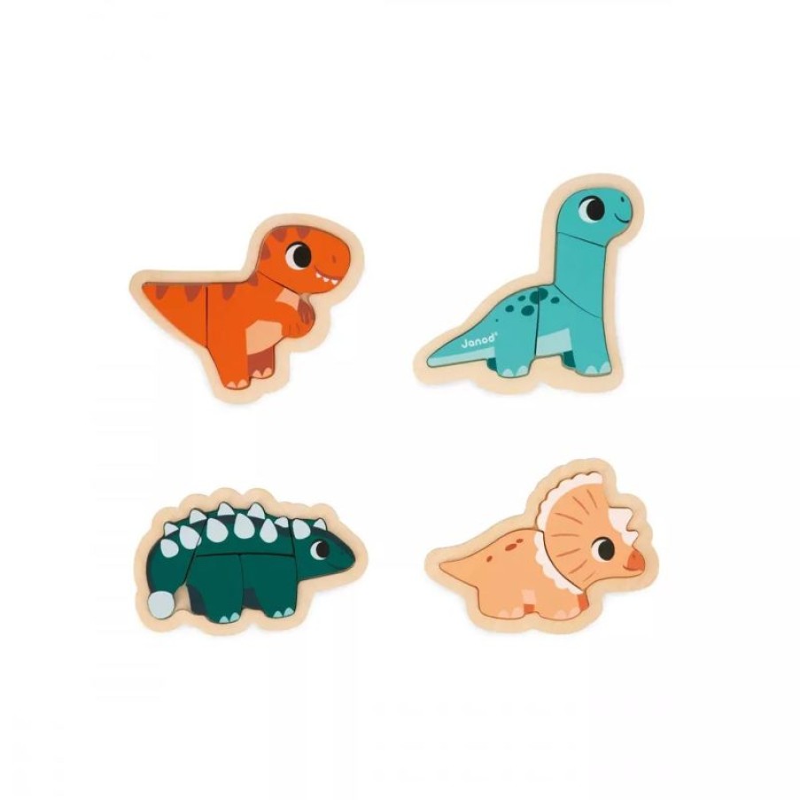 Janod 4 Puzles Evolutivos Dino - Janod | Puzzles Para Ninos