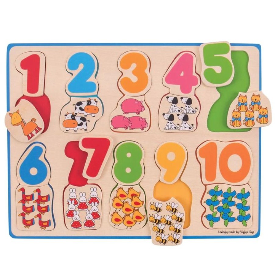 Bigjigs Toys Rompecabezas Numero Y Color - Bigjigs Toys | Puzzles Para Ninos