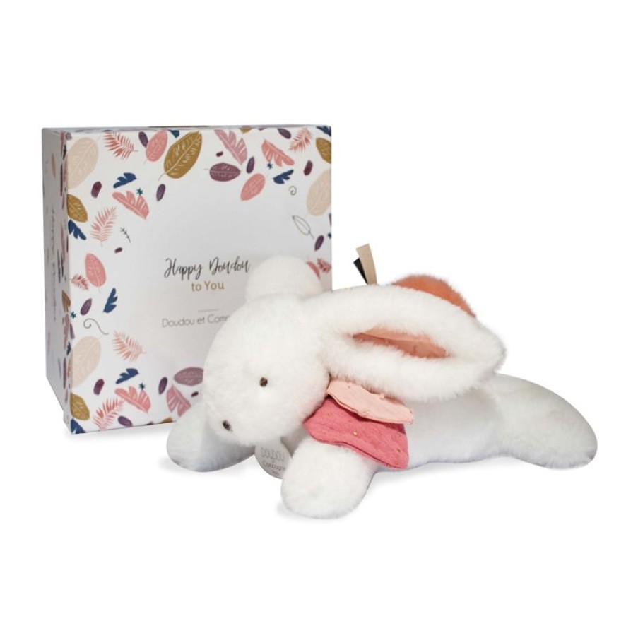 Doudou et Compagnie Happy Boho Lapin Pompon Terracota - Doudou Et Compagnie | Doudous